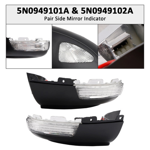2007-2015 VW Tiguan 5N Pair Side Mirror Indicator 5N0949102A Generic