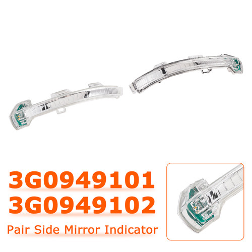 2015-2020 VW Passat B8 3G5 3G2 2X Wing Door Mirror LED Indicator Light Lamps 3G0949101 Generic