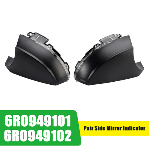 2009-2018 VW Polo MK5 6C 2X Wing Door Mirror LED Indicator Light Lamps 6R0949101 6R0949102 Generic