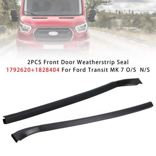 2PCS Front Door Weatherstrip Seal 1792620+1828404 For Ford Transit MK 7 O/S  N/S