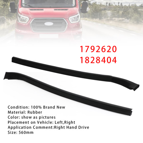 2PCS Front Door Weatherstrip Seal 1792620+1828404 For Ford Transit MK 7 O/S  N/S