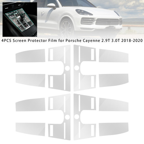 4PCS Screen Protector Film for Porsche Cayenne 2.9T 3.0T 2018-2020