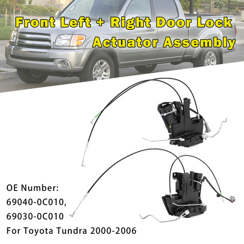 2000-2006 Toyota Tundra Front Left + Right Door Lock Actuator Assembly 69040-0C010 69030-0C010 Generic