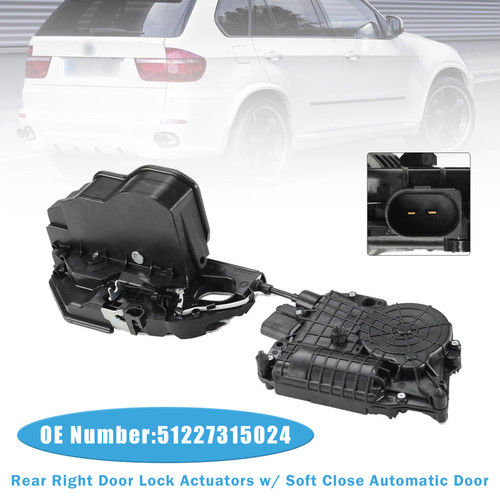 Rear Right Door Lock Actuators for BMW X5 E70 07-12 X6 E71 08-14 w/ Soft Close Automatic Door