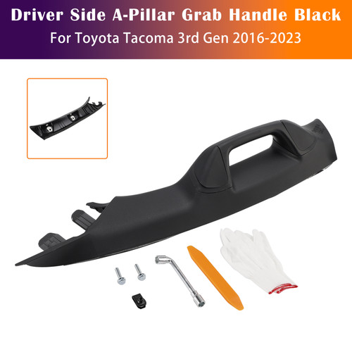 Driver Side A-Pillar Grab Handle Black For Toyota Tacoma 3rd Gen 2016-2023 Generic