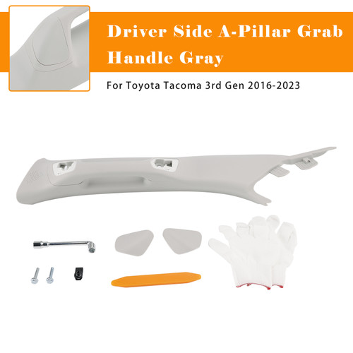 2016-2023 Toyota Tacoma 3rd Gen Driver Side A-Pillar Grab Handle Gray Generic