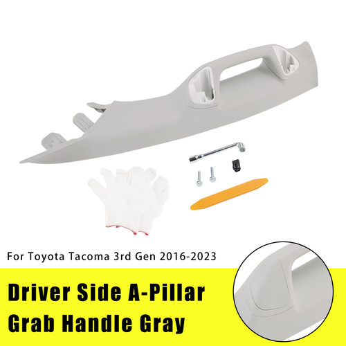 2016-2023 Toyota Tacoma 3rd Gen Driver Side A-Pillar Grab Handle Gray Generic