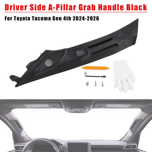 2024-2026 Toyota Tacoma Gen 4th Driver Side A-Pillar Grab Handle Black Generic