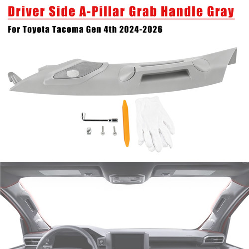2024-2026 Toyota Tacoma Gen 4th Driver Side A-Pillar Grab Handle Gray Generic