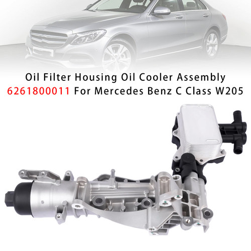 Mercedes Benz C Class W205 Oil Filter Housing Oil Cooler Assembly 6261800011 Generic