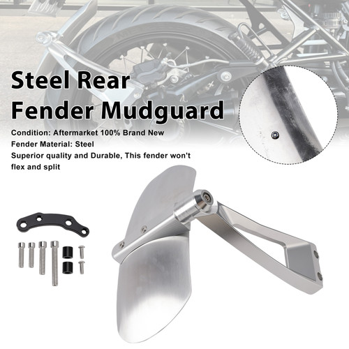 2014-2026 BMW R12 R nineT Steel Rear Fender Mudguard Silver Generic