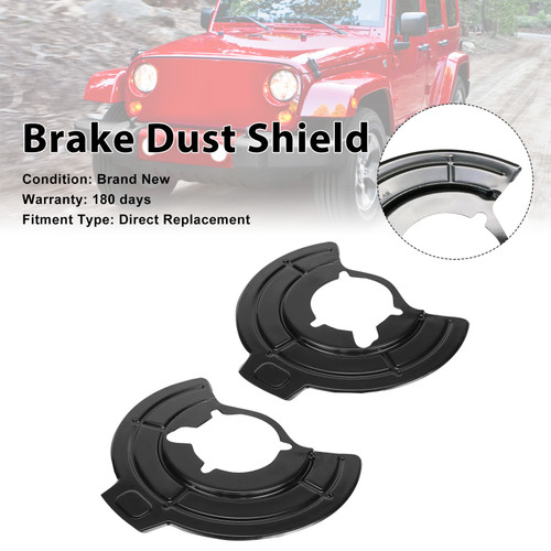 2007-2018 Jeep Wrangler JK Left & Right Brake Dust Shield 68043286AB Generic