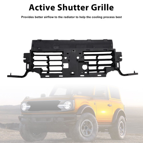 Lower Active Grill Shutter Fit Ford Bronco 2.3L 2.7L 2021-2022 W/O Motor