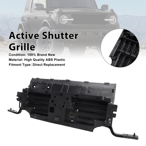 Lower Active Grill Shutter Fit Ford Bronco 2.3L 2.7L 2021-2022 W/ Motor
