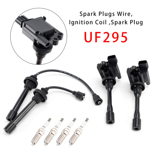 2x Ignition Coil+2x Wires+4x Plugs UF295 For Mitsubishi Lancer 2.0L l4 2002-2006