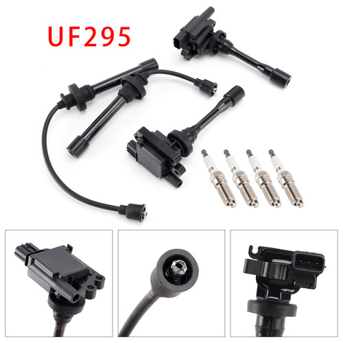 2x Ignition Coil+2x Wires+4x Plugs UF295 For Mitsubishi Lancer 2.0L l4 2002-2006
