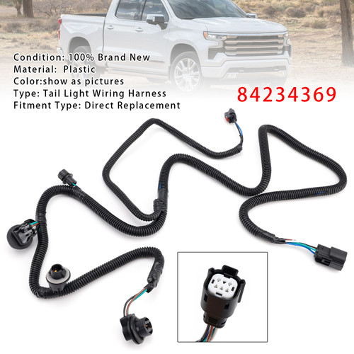 Tail Light Wiring Harness 84234369 For Silverado 2019-2025