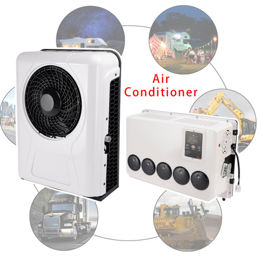 DC 24V RV Air Conditioner 13000btu Truck Split AC For Camping Vehicles Trucks RVs Trailers White