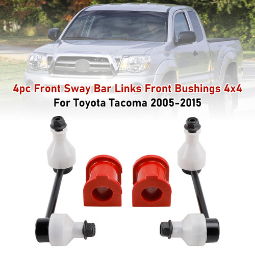 2005-2015 Toyota Tacoma 4pc Front Sway Bar Links Front Bushings Generic