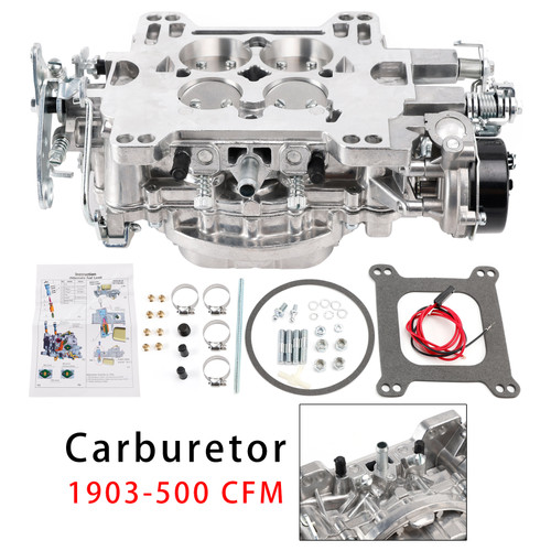 1903 Carburetor 500 CFM 4 Barrel For Avs2 Series Electric Choke Square Flange Dual Quad