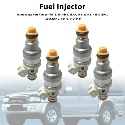 4Pcs Fuel Injector For Ford Ranger For Mazda B2500 F87E-D2A