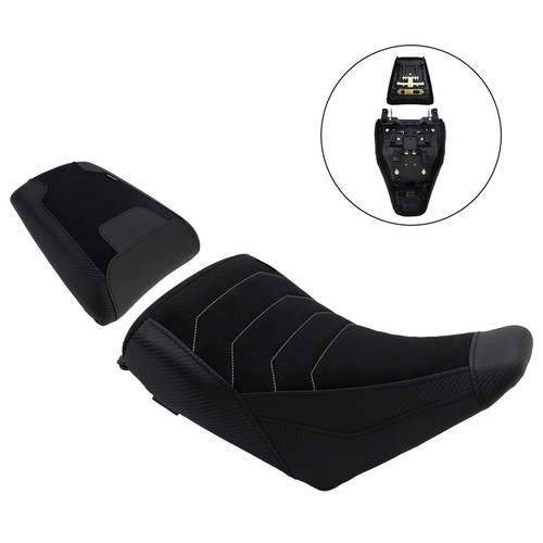2023-2025 Suzuki V-Strom DL1050 Front & Rear Seat Driver Cushion Black Generic