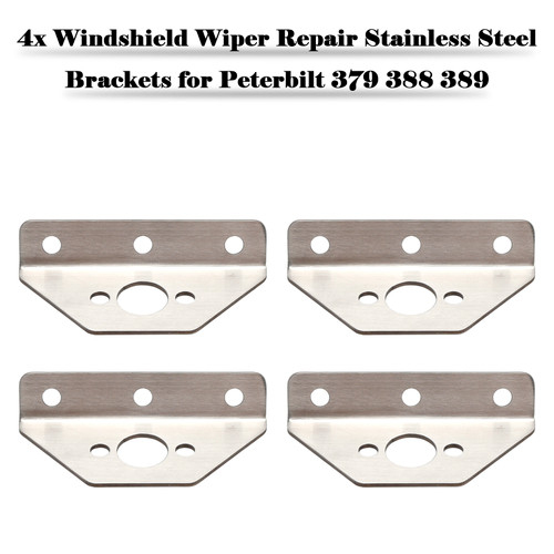 4x Windshield Wiper Repair Stainless Steel Brackets for Peterbilt 379 388 389