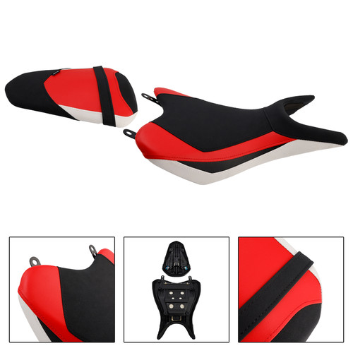 2025 Yamaha Yzf-R3 Mt-03 Front & Rear Seat Driver Cushion White&Red Generic