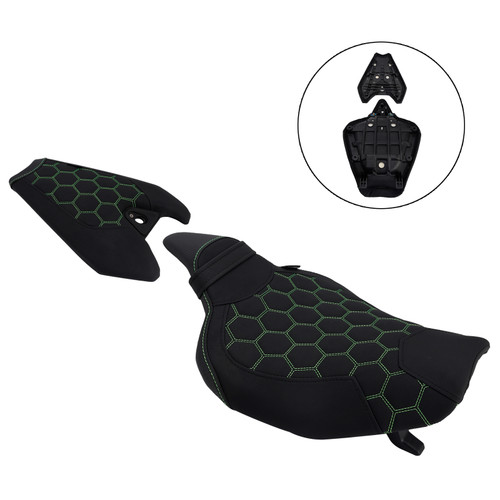 2014-2025 Kawasaki Z1000 Front & Rear Seat Driver Cushion GRN Generic