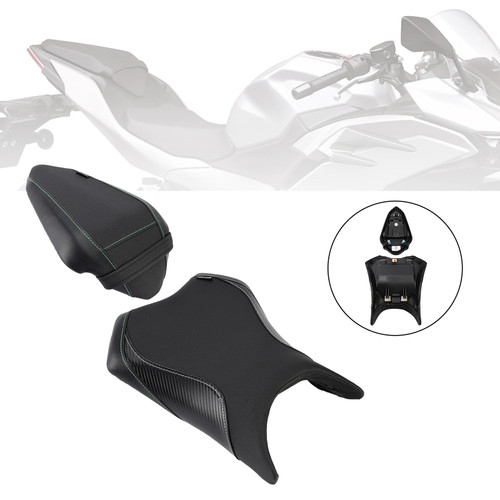 2024-2025 Kawasaki Ninja Z500 Front & Rear Seat Driver Cushion Black Generic