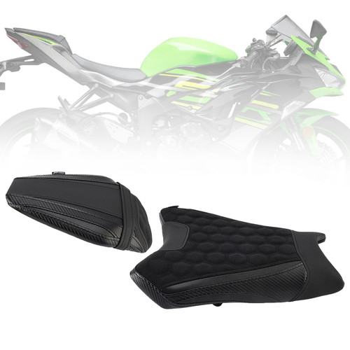 2019-2025 Kawasaki Zx-6R Front&Rear Seat Driver Cushion Black Generic
