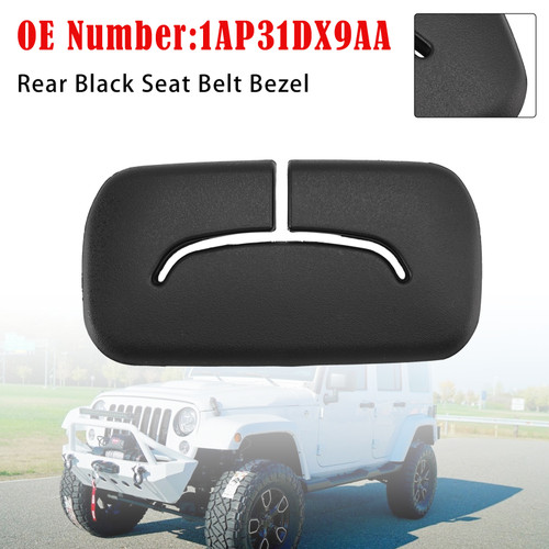 2011-2018 Jeep Wrangler JK Rear Black Seat Belt Bezel 1AP31DX9AA Generic