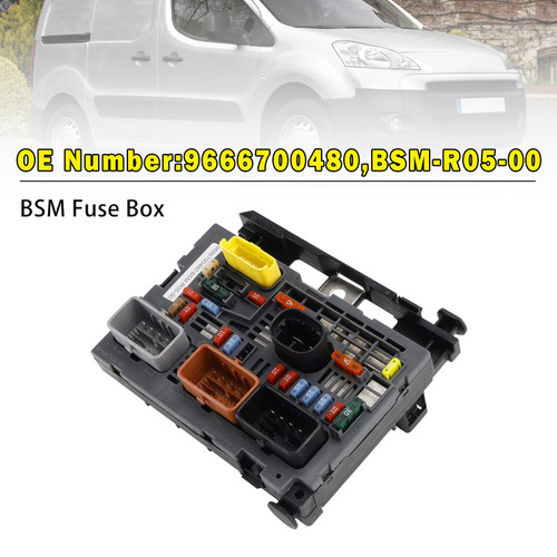 2008-2015 Peugeot Partner/ Tepee B9 BSM Fuse & Relay Box 9666700480 Generic