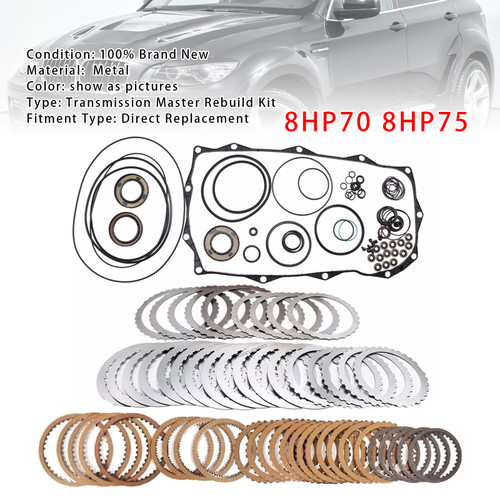 2010-2011 LAND ROVER 8HP70 8HP75 Auto Transmission Master Rebuild Kit Clutch Plates Generic