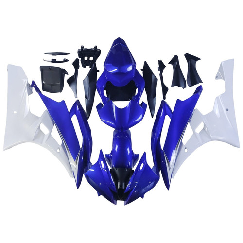 2006-2007 Yamaha YZF-R6 Blue & White R6 Racing Amotopart Fairings Customs Fairing