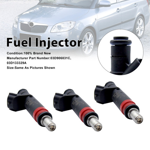 2002-2015 Seat Cordoba Ibiza IV 3Pcs Fuel Injector 03D906031C Generic