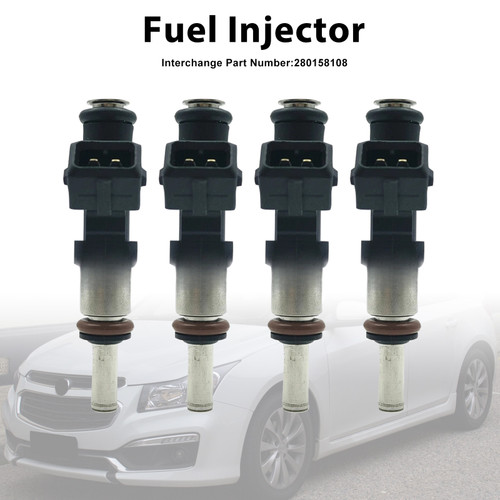 2013-2016 Holden Cruze JH 1.6L 4 Cyl A16LET 4Pcs Fuel Injector 0280158108 Generic