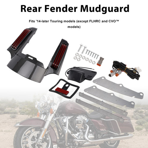 Rear Fender LED Light Red fit for Touring Road King FLHR Street Glide FLHX FLTRX 2014+