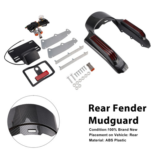 Rear Fender LED Light Red fit for Touring Road King FLHR Street Glide FLHX FLTRX 2014+