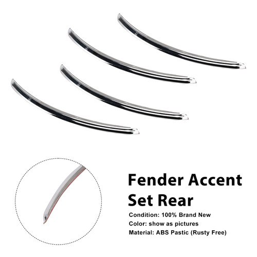2006-2013 Harley FLHX Street Glide Fender Accent Set Rear Chrome Generic