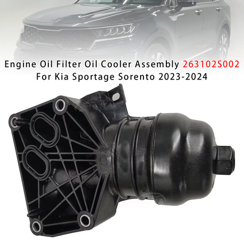 2023-2024 Kia Sportage Sorento 2.5L Engine Oil Filter Oil Cooler Assembly 263102S002 Generic