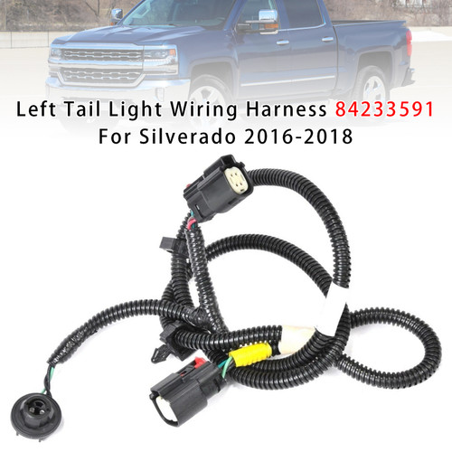 2016-2018 Silverado Left Tail Light Wiring Harness 84233591 Generic