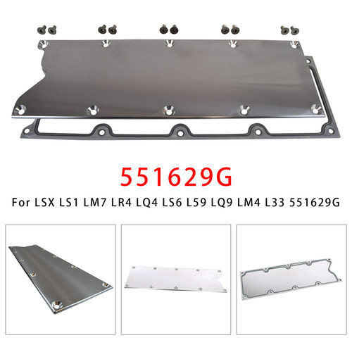 LS Gen 3 Valley Pan Cover Plate with Gasket Low Profile For LSX LS1 LM7 LR4 LQ4 LS6 L59 LQ9 LM4 L33 551629G