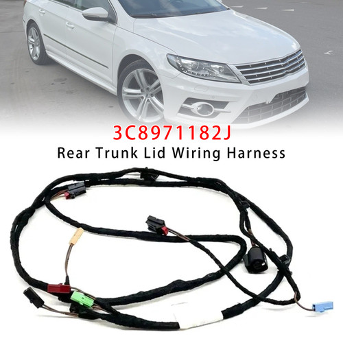2010-2017 VW Passat CC Left Rear Trunk Lid Wiring Harness 3C8971182J Generic