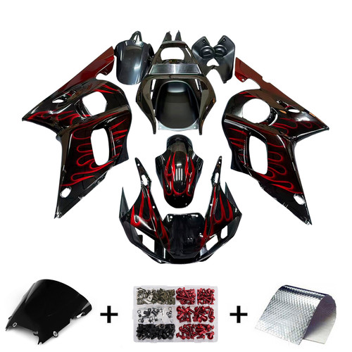 Injection Fairing Kit Bodywork Plastic ABS fit For Yamaha YZF 600 R6 1998-2002