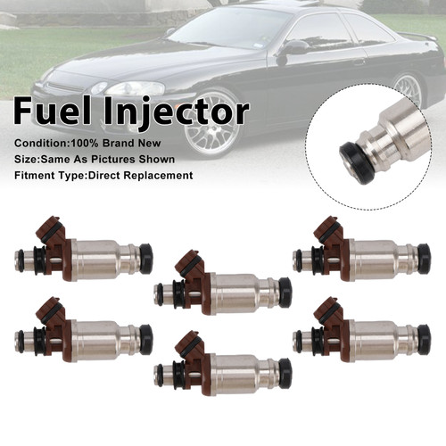 1992-1994 Lexus SC300 GS300 6Pcs Fuel Injector 23250-46030 Generic