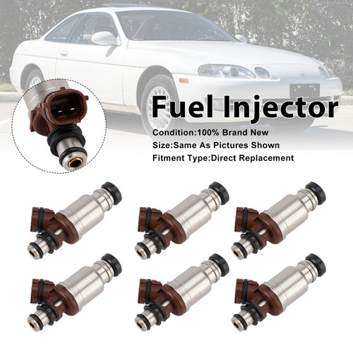 1992-1994 Lexus SC300 GS300 6Pcs Fuel Injector 23250-46030 Generic
