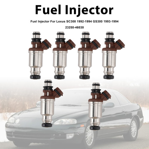 1992-1994 Lexus SC300 GS300 6Pcs Fuel Injector 23250-46030 Generic