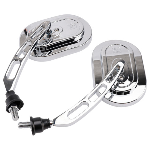 10mm Chrome Motorcycle Rearview Side Mirrors For Choppers Cruiser Custom