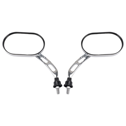 10mm Chrome Motorcycle Rearview Side Mirrors For Choppers Cruiser Custom